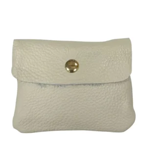 Classic Real Leather Coin Purse with Snap Button