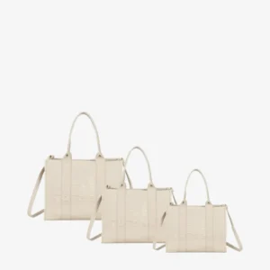 Ladies 3 Pieces Fashion Tote Bag Set with Crossbody Strap Set (MINI, M, S)